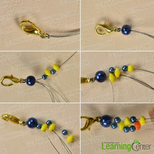 make the first part of the colored seed bead wave bracelet