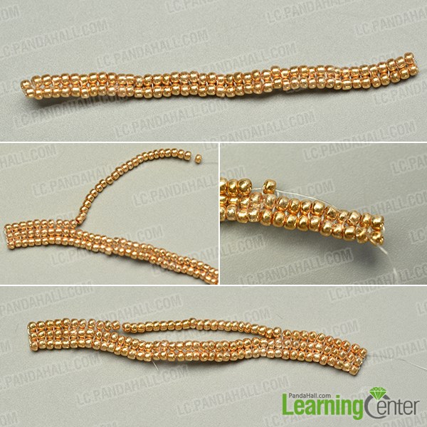 Make other 2 seed bead strands