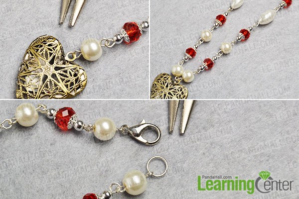 Finish the beaded chain pattern