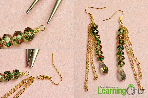 make the second part of the chain tassel earrings