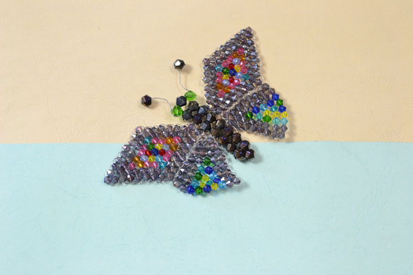 final look of the beaded butterfly craft