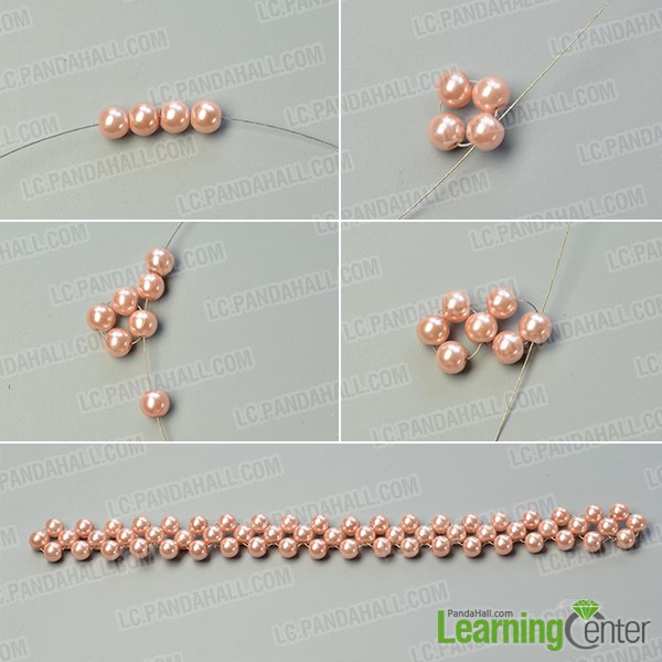 Make the basic pearl bead patterns