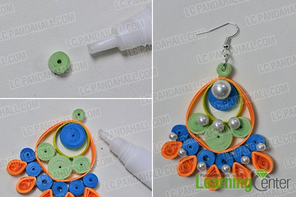 make the rest part of the quilling paper flower earring