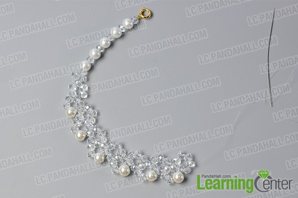 make the second part of the crystal glass bead necklace