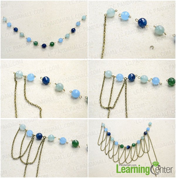 Decide the beaded pattern and add the chain segments