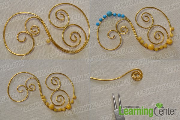 Decorate the hairpin with beads