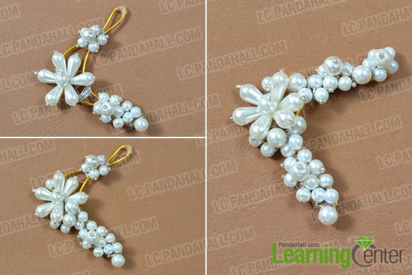 Cover the aluminum wire with pearl beads