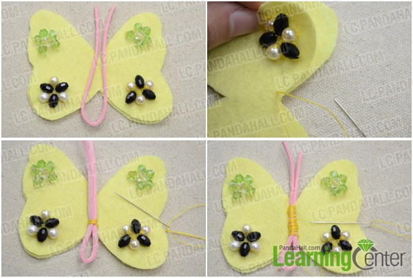 Step 2: sew butterfly body