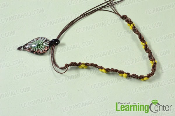 make the rest part of the coffee braided cord necklace