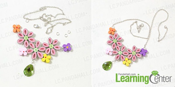 make the rest part of the paper flower necklace