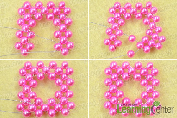  Make basic pink pearls earrings