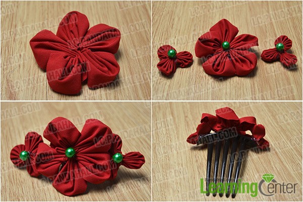 attach beads and hair comb