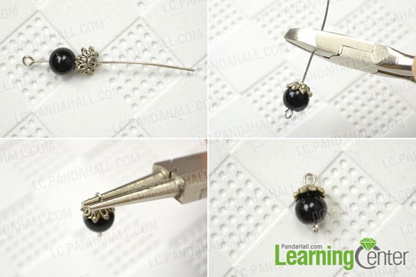 Make drop bead links for the wire chandelier earrings