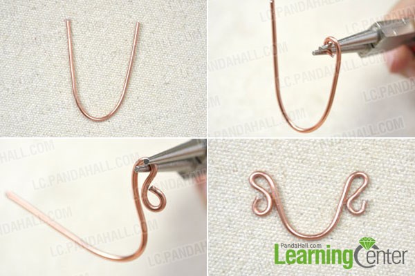 make the wire frame for the vintage style drop earrings