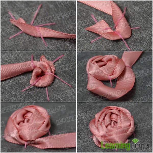 Step 2: Start DIY ribbon rosette