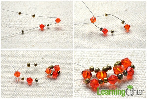 make 3 loops of cylinder pendant necklace