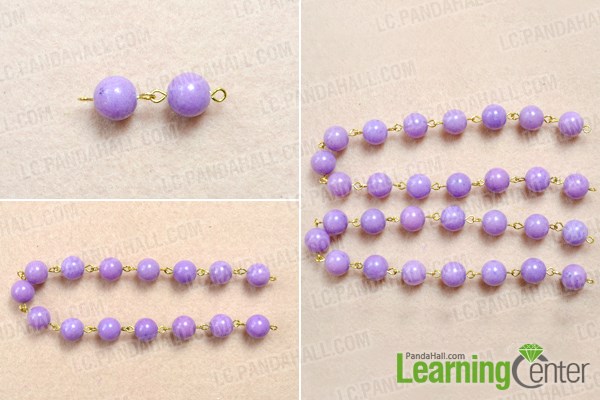 Make bead-link chain for the handmade necklace