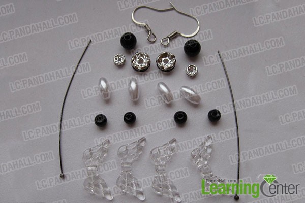 materials needed for Dragonfly earrings