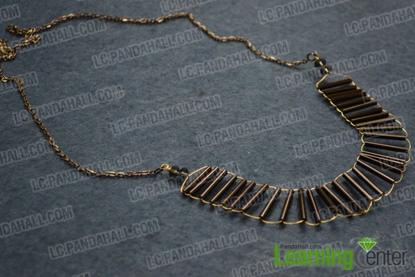 Finally the ladder necklace looks like this:
