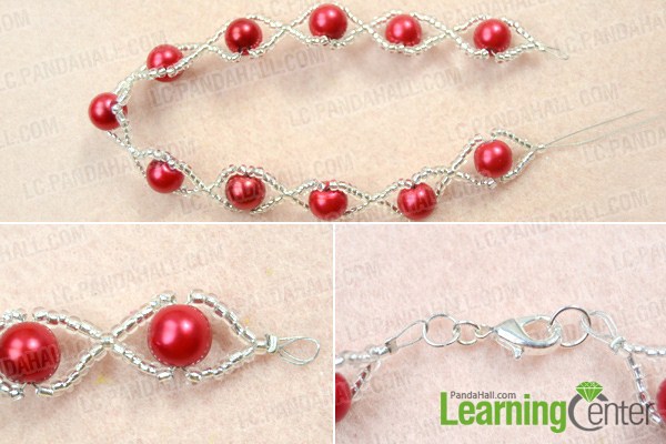 Finish making your own pearl bracelet