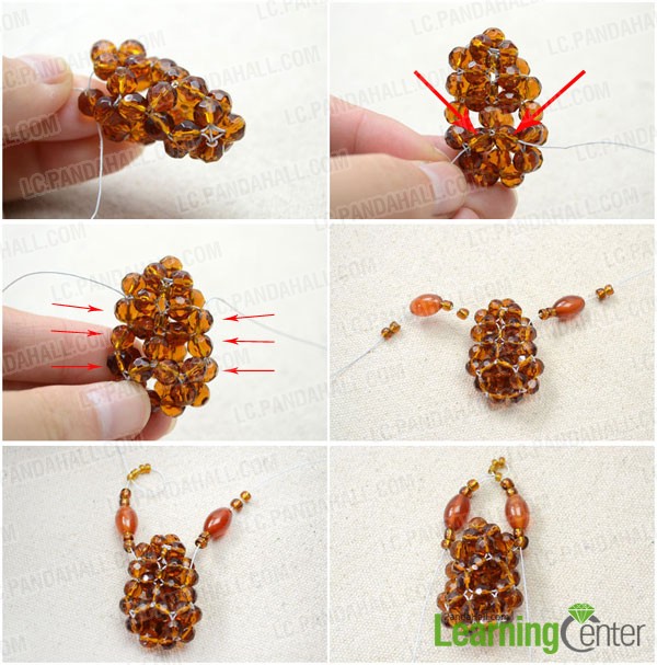 make two arms for the beaded frog