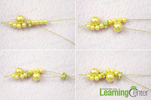 Make the bead chain for pearl bracelet for wedding