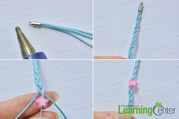 make the first part of the cord and chain bracelets for lovers