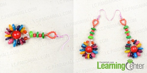  Attach earring hook and make the other seashell earring