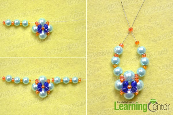 Make the beaded dangle for fashion pearl earrings