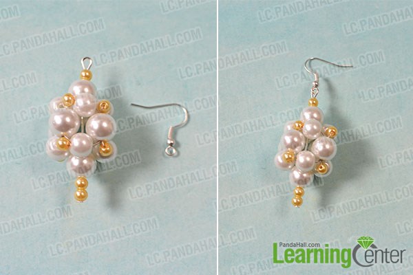 Finish the pearl ball dangle earrings