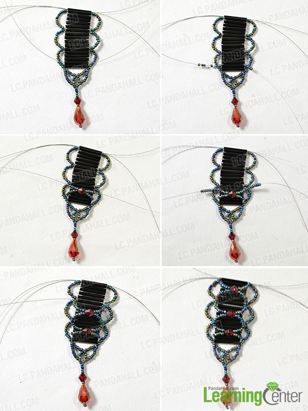make middle part of the vintage seed bead necklace2