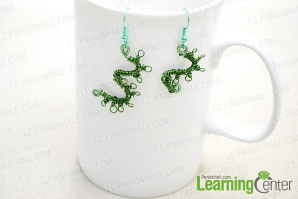 The wire wrapped aquatic plant earrings 