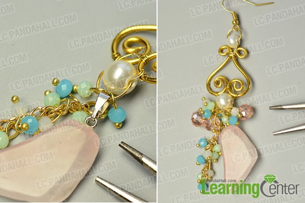 Complete the gemstone dangle earrings