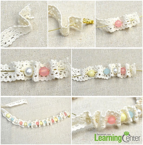 make the main part of the lace bracelet