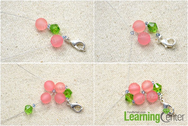 Make the bead flower bracelet pattern