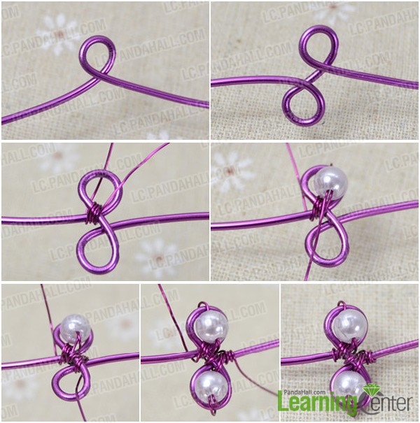 Step 1: wire wrap “8” pattern
