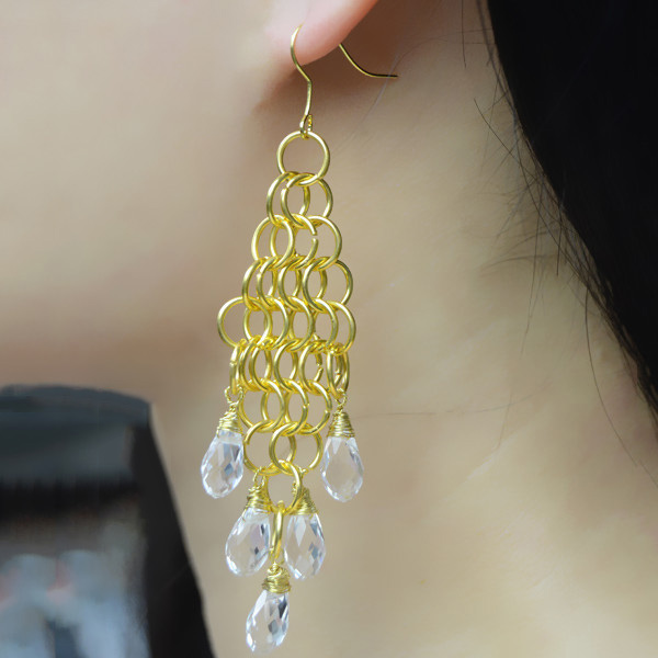  how to make chain maille earrings