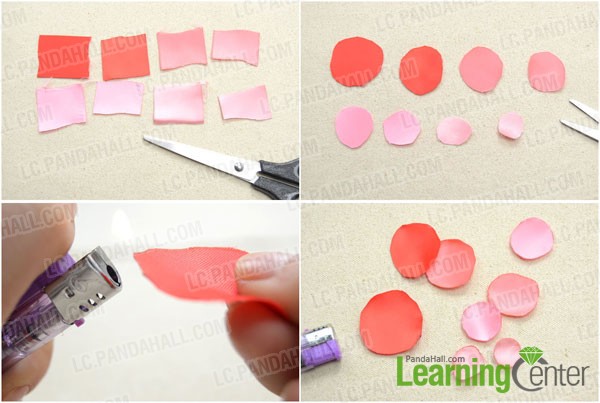 make flower petals with ribbons