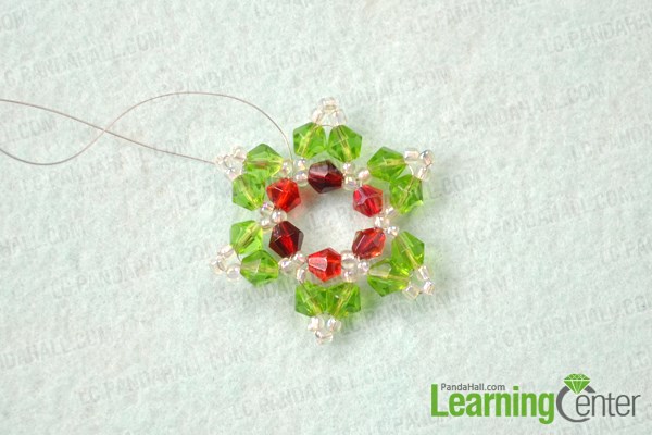 Make the petals for the beaded snowflake
