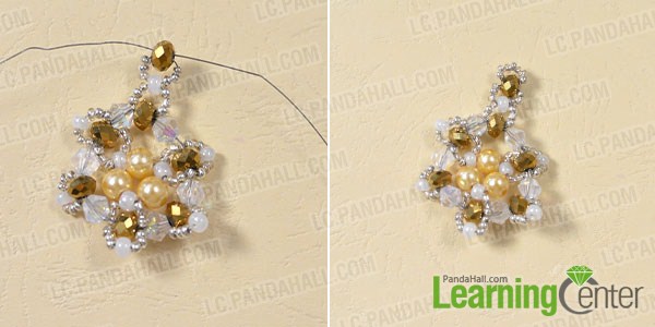 make the fourth part of the beaded snowflake earring
