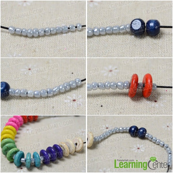 Step 2: Make rainbow bead pattern