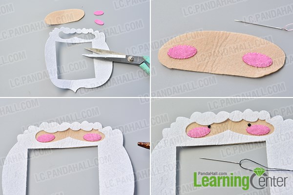 Make the first part of the easy felt Christmas hanging decoration