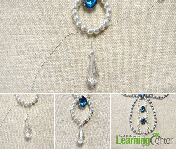 add transparent acrylic faceted drop bead