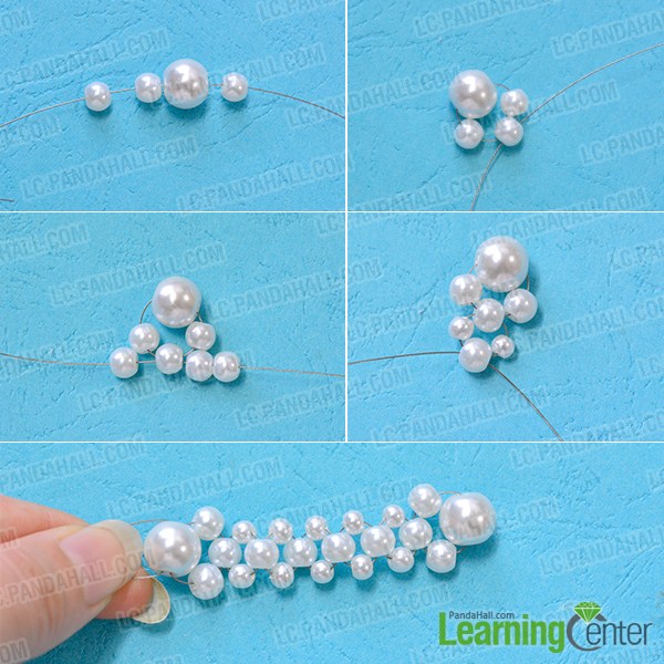 make a white pearl cross pendant