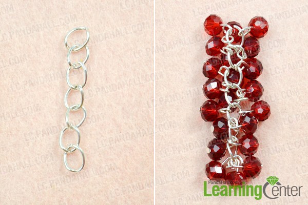 Make basic red cluster earrings