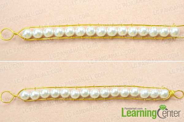 Make basic pearl lace bracelet