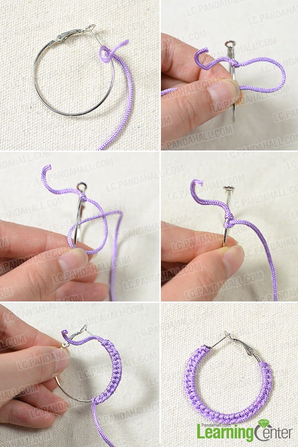 make the main part of the woven thread earrings
