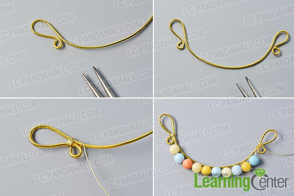 make the first part of the wire wrapped necklace