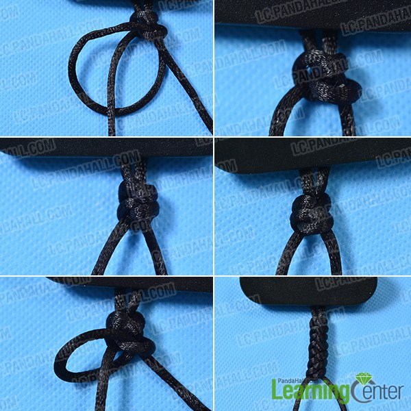 make the main part of the black cord braided bracelet