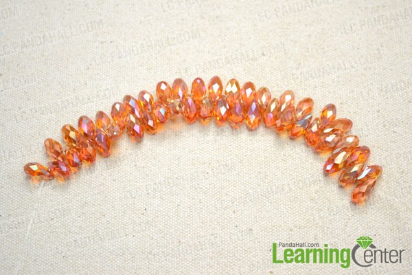 DIY 14/18mm Teardrop charm Ceramic Glass Threading beads Bracelet Making 